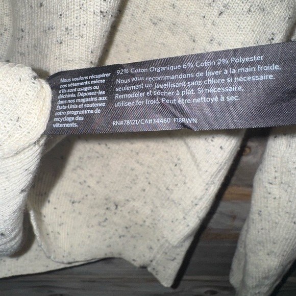 Eileen Fisher Beige Organic Cotton pullover- beige color with speckles -size PP - Picture 4 of 5